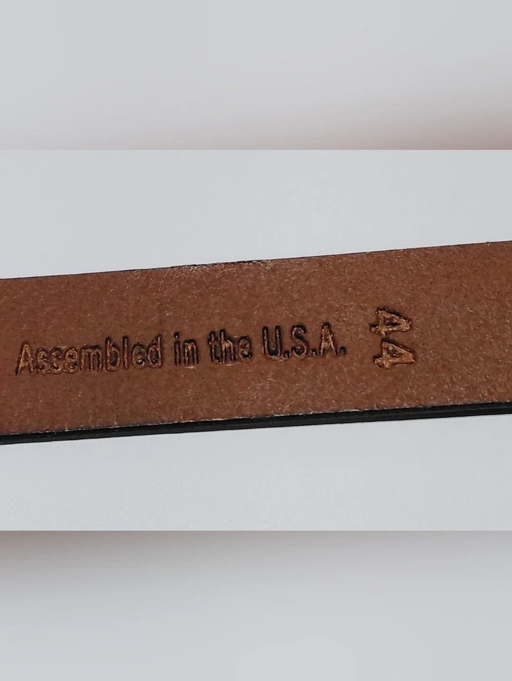 TIMBERLAND Men's Brown Leather Belt Size 44